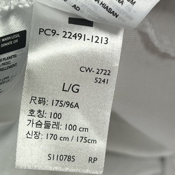 Levis Short Sleeve Pull Over T Shirt Mens White Green Logo‎ Size Large - Picture 10 of 11